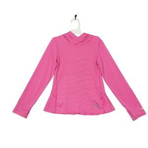 CARHARTT Force Girls Pink Long Sleeve Hooded Performance Thumbhole Top SIZE XS 7